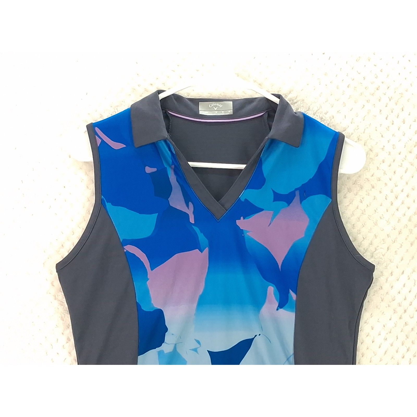 Callaway Women's Medium Blue Sea Star Opti-Dri Sleeveless Golf Tank Top — image 2 of 8